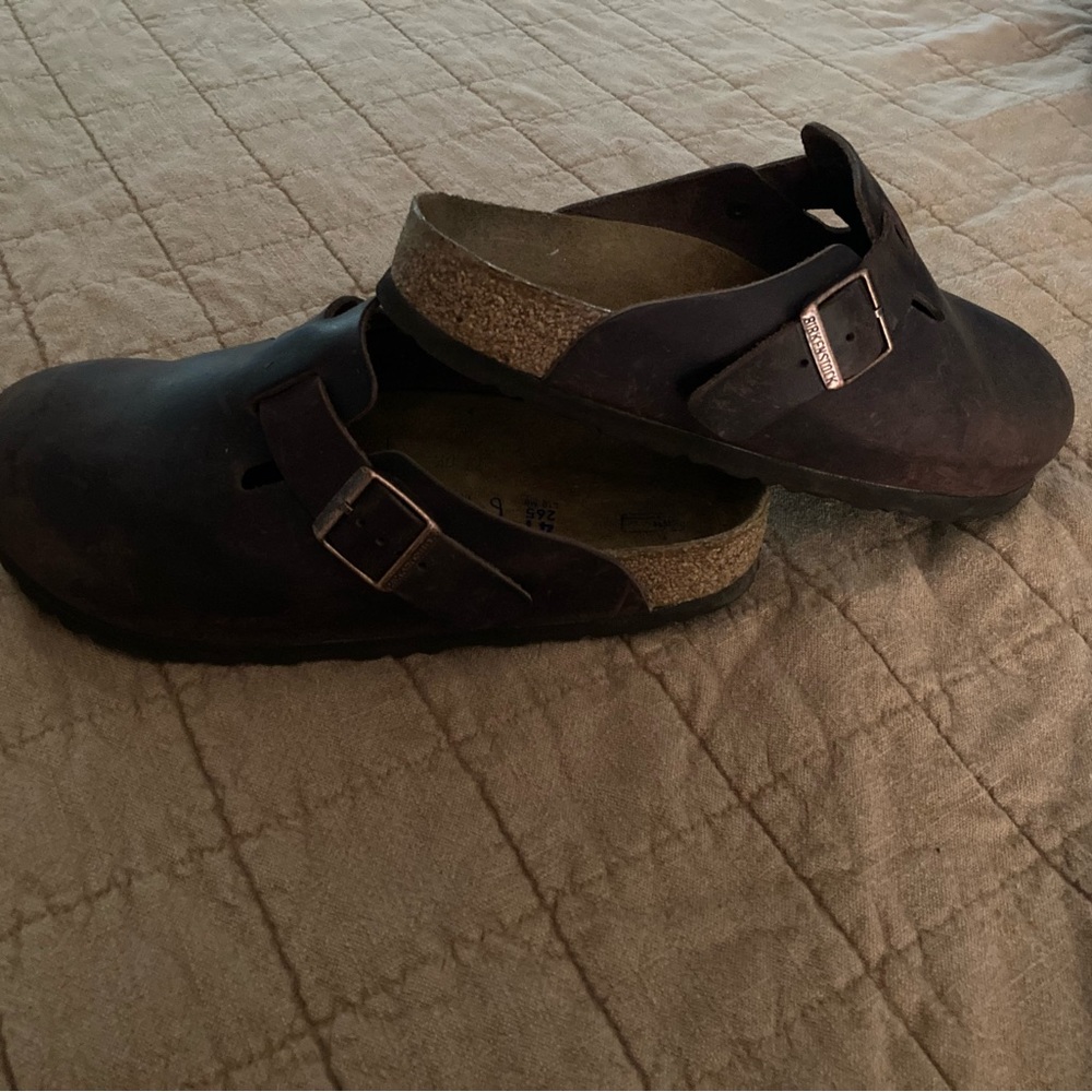 Berkinstock clog, brown leather, 41, like new condition